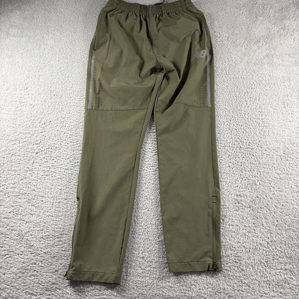 New‎ Balance Track Windbreaker Pants Mens Small Green Jogger Tapered Lightweight
